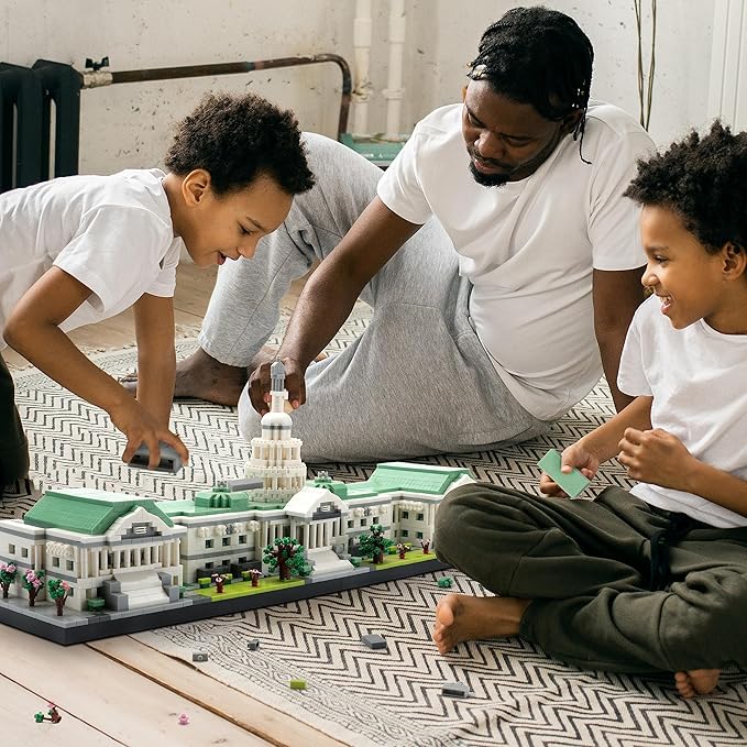 Micro Mini Blocks United States Capitol Building Architecture Model Famous Landmark Collection Set, Toys Presents for Adult and Kid Age of 14+ 3630 PCS