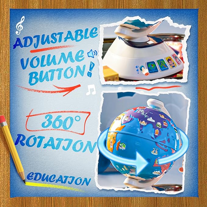 SMILESSKIDDO Globe Toy for Toddlers - Toys for 1 Year Old Boy, Toddler Toys, Globe With Dynamic Lighting And Sounds, Learning Educational Toys for Toddler 1-3, Birthday Present Toys for Ages 0-2