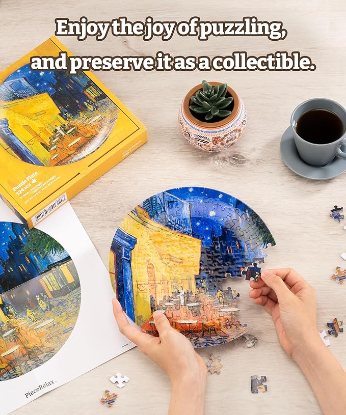 3D Puzzle Plate 124 Pieces - Tiger of Fortune - Jigsaw Puzzle for Adults, Decorative Plate with Durable Plastic Pieces, Ideal Gift for Home or Office Décor [PL1010]
