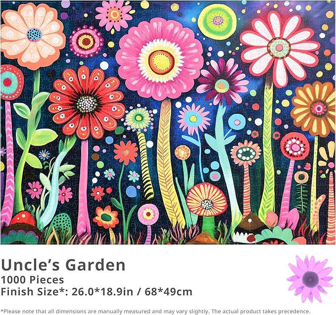 rokt&razo, Uncle's Garden, Spring Collection, 1000 Pieces Jigsaw Puzzles for Adults, Finish Size 26.0 * 18.9in