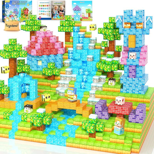Magnetic Blocks 150PCS Magnet Building Blocks Girls Boys Toys Ages 3-5 6-8 10-12 STEM Building Kids Toys, Build Mine Magnet World Educational Gift for Boys and Girls Ages 3+