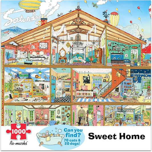Re-marks Sweet Home Architecture Puzzle, 1000-Piece Puzzle for All Ages