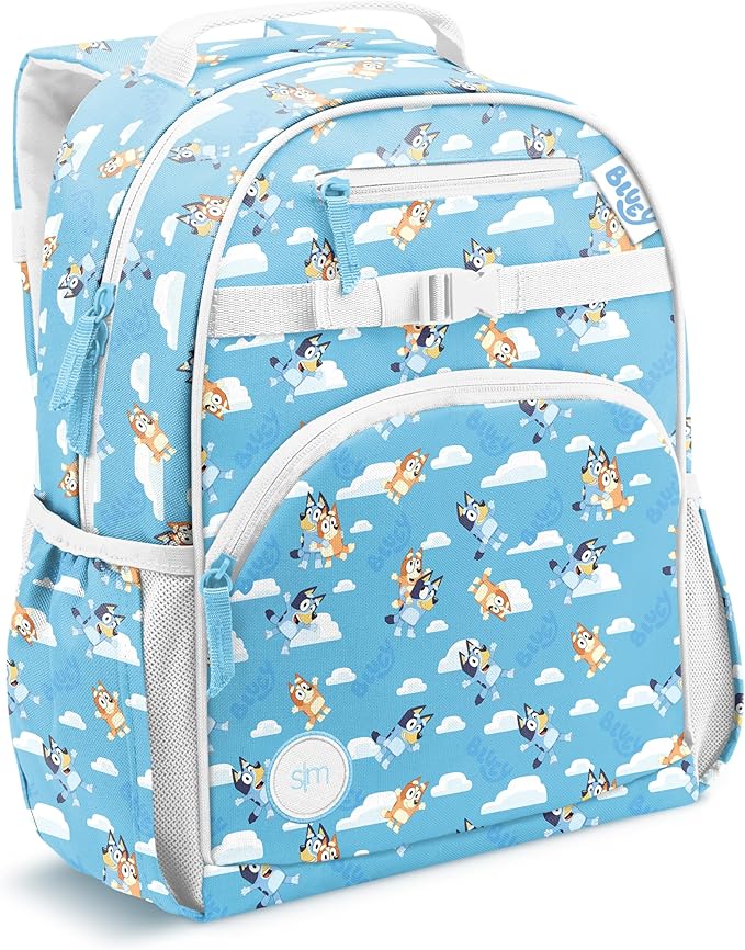 Simple Modern Medium Bluey Toddler Backpack for School Girls and Boys | Kindergarten Elementary Kids Backpack | Fletcher Collection | Kids - 15" tall | Bluey Sky