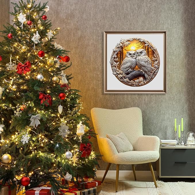 Wooden Puzzles for Adults - Couple Owl Wooden Jigsaw Puzzle - Unique Animal Shaped Wood Puzzles Adult - Christmas Birthday Gifts for Adults/Friends/Family - 100pcs 8.5 * 8.3in