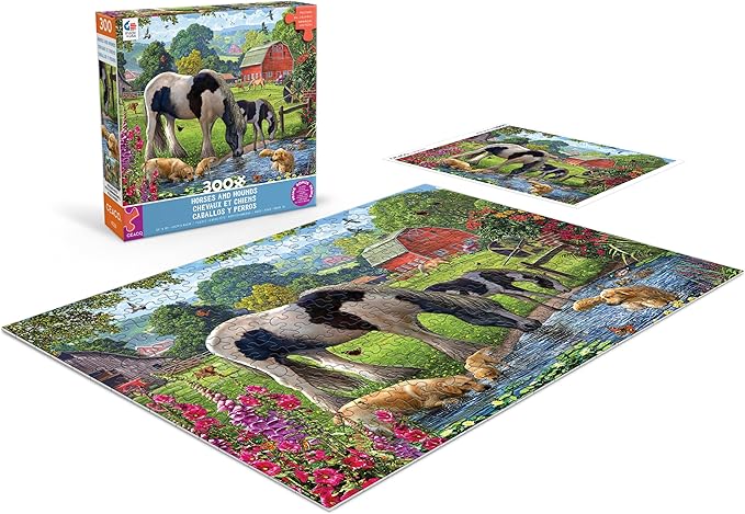Ceaco - Horses and Hounds - 300 Oversized Piece Jigsaw Puzzle