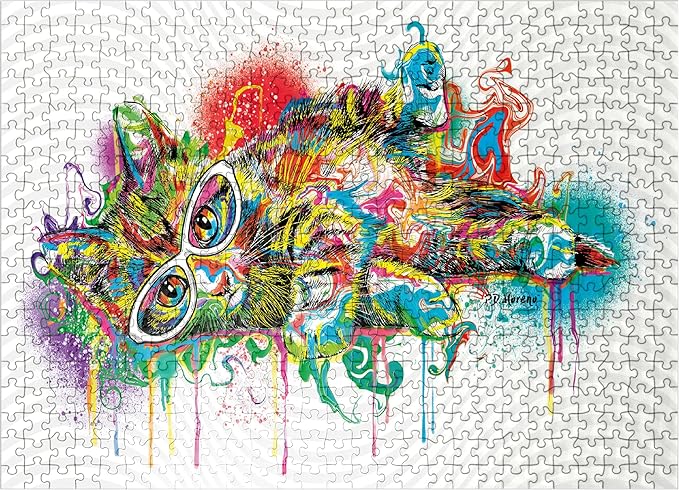 MyPuzzle Lazy Cat - Premium 500 Piece Jigsaw Puzzle for Adults