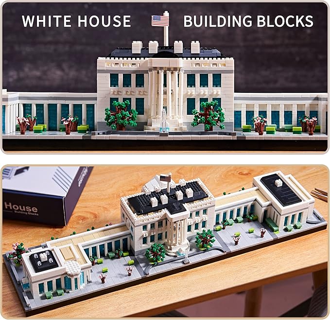 Architecture Series Mini Bricks for Adults and Teens,US Capital White House Construction Set,Micro Blocks Set,3520 PCS,Landmark Model