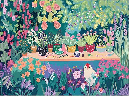 Jigsaw Puzzles for Adults 1000 Pieces, Plant Garden Puzzle, Colorful as Home Wall Decor for Family Challenging Games