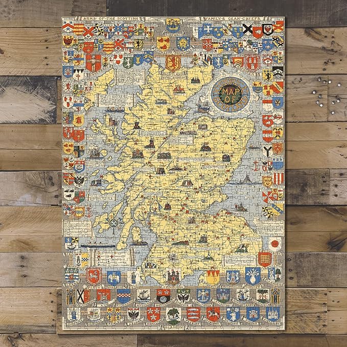 Historical Map of Scotland | L.G. Bullock & John Bartholomew & Son Ltd. Edinburgh | 1000 Piece Adult Jigsaw Puzzle