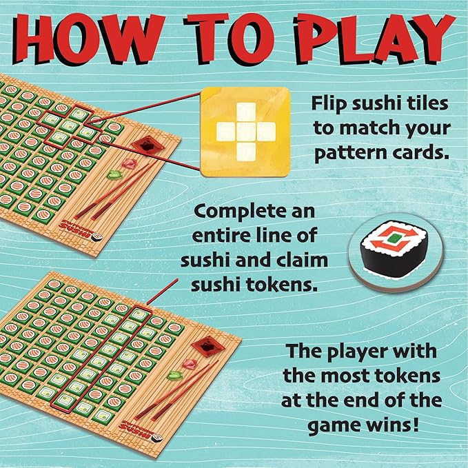 MindWare Switchin’ Sushi Family Board Game for 8 Year Olds and Up