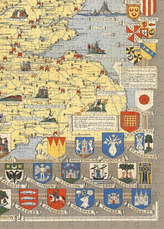 Historical Map of Scotland | L.G. Bullock & John Bartholomew & Son Ltd. Edinburgh | 1000 Piece Adult Jigsaw Puzzle