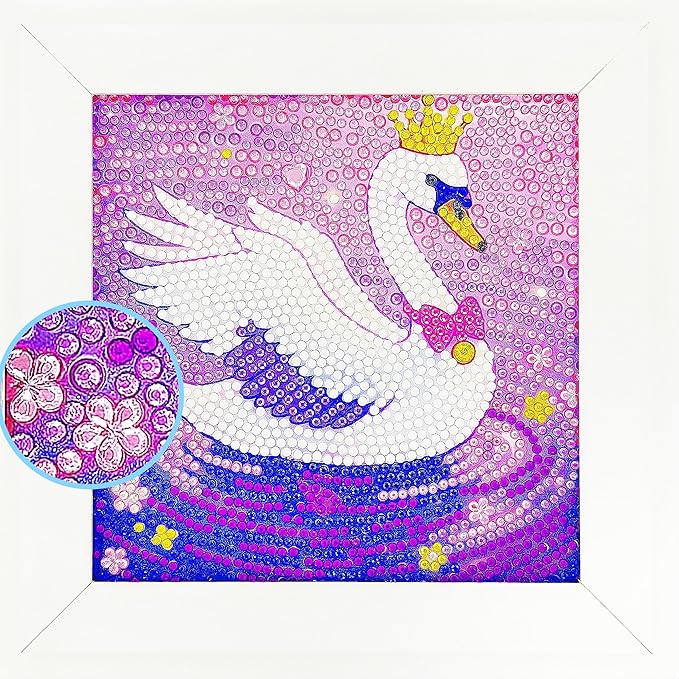 Diamond Art Kits for Kids - Crafts for Ages Girls 8-12 - Diamond Art Painting with Wooden Frame Included - Arts and Crafts for Kids Age 4-6 - GEM Art Supplies for Beginner Friendly Decor Birthday Gift