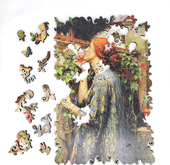 Wooden Puzzle for Adults - Unique Shaped Pieces - Made in The USA by FoxSmartBox - 200 Pieces - The Soul of The Rose