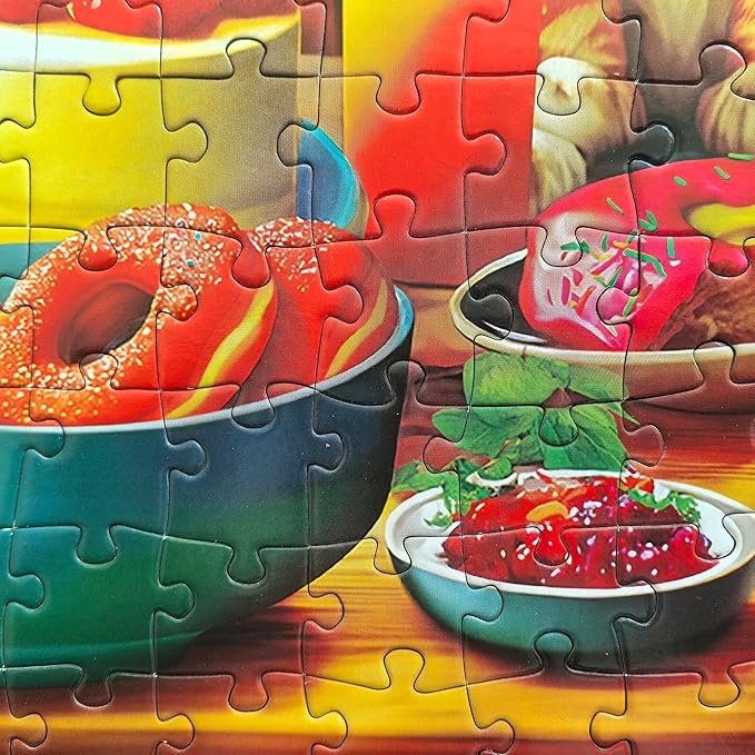 300 Piece Puzzles for Kids - Jigsaw Puzzles for Adults - Kitchen Kittens and Donuts