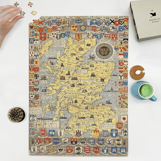 Historical Map of Scotland | L.G. Bullock & John Bartholomew & Son Ltd. Edinburgh | 1000 Piece Adult Jigsaw Puzzle