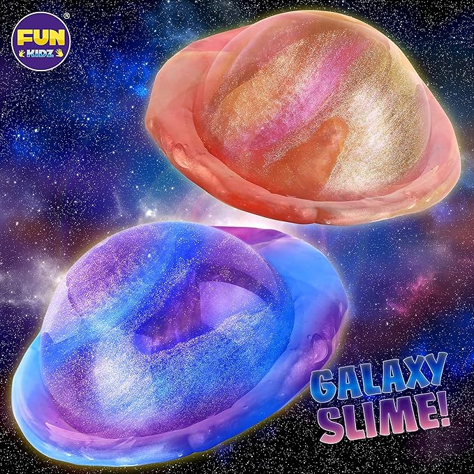 Big 25 Variety Slime Balls Party Favors for Kids, FunKidz 5.5cm Ball Size Bulk Premade Slime Pack Toys for Boys Girls 6-12 with Galaxy, Butter, Cloud, Unicorn, Mermaid, Glow, Clear Slimes