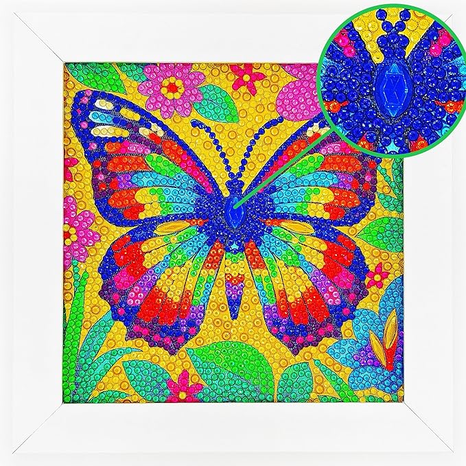 Diamond Art Kits for Kids - Crafts for Ages Girls 8-12 - Diamond Art Painting with Wooden Frame Included - Arts and Crafts for Kids Age 4-6 - GEM Art Supplies for Beginner Friendly Decor Birthday Gift