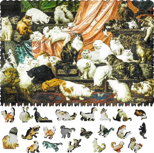 Wooden Jigsaw Puzzle for Adults - Uniquely Shaped Pieces - Made in The USA by FoxSmartBox - 350 Pieces - My Wife's Lovers